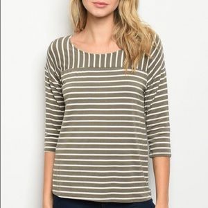 Olive Stripe Shirt